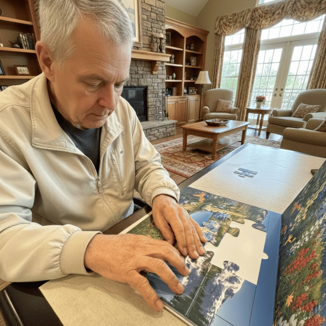 2 - in - 1 Jigsaw Puzzles for Dementia | Breathtaking Mountains | 12 Pieces Aegeliss - AskSAMIE: Answers for Accessibility