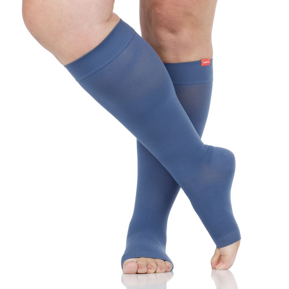 20 - 30 mmHg: Solid (Open Toe - Moisture - wick Nylon Compression Socks) VIM & VIGR - AskSAMIE: Answers for Accessibility