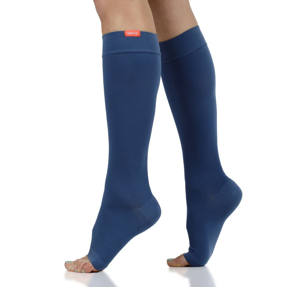 20 - 30 mmHg: Solid (Open Toe - Moisture - wick Nylon Compression Socks) VIM & VIGR - AskSAMIE: Answers for Accessibility