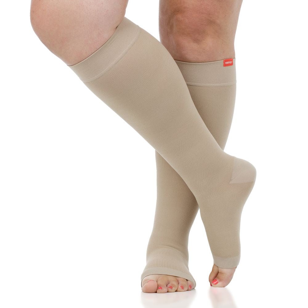 20 - 30 mmHg: Solid (Open Toe - Moisture - wick Nylon Compression Socks) VIM & VIGR - AskSAMIE: Answers for Accessibility