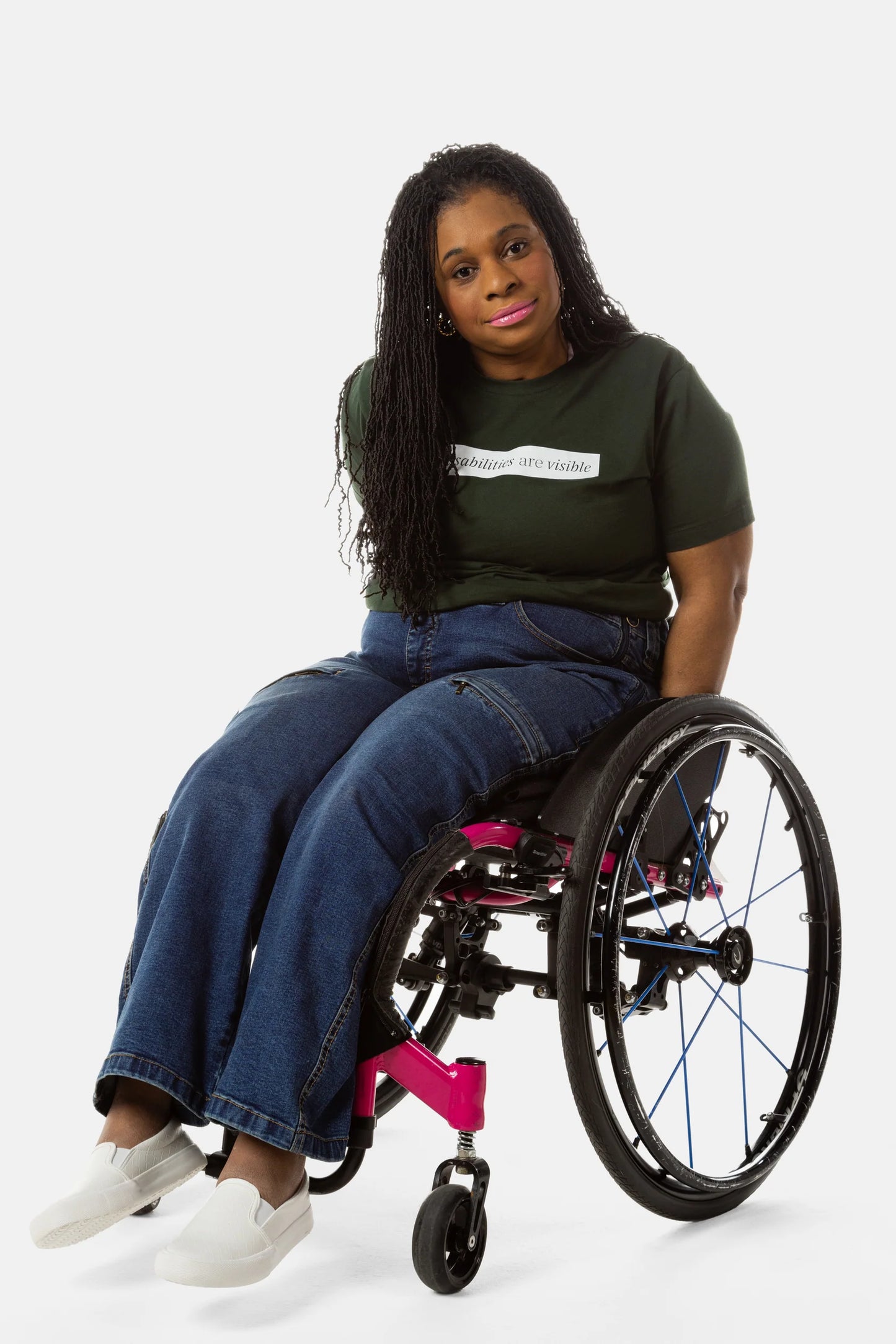 No Limbits woman with wheelchair pant on a wheelchair