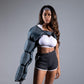 woman wearing Arm Compression Pumps from AskSAMIE