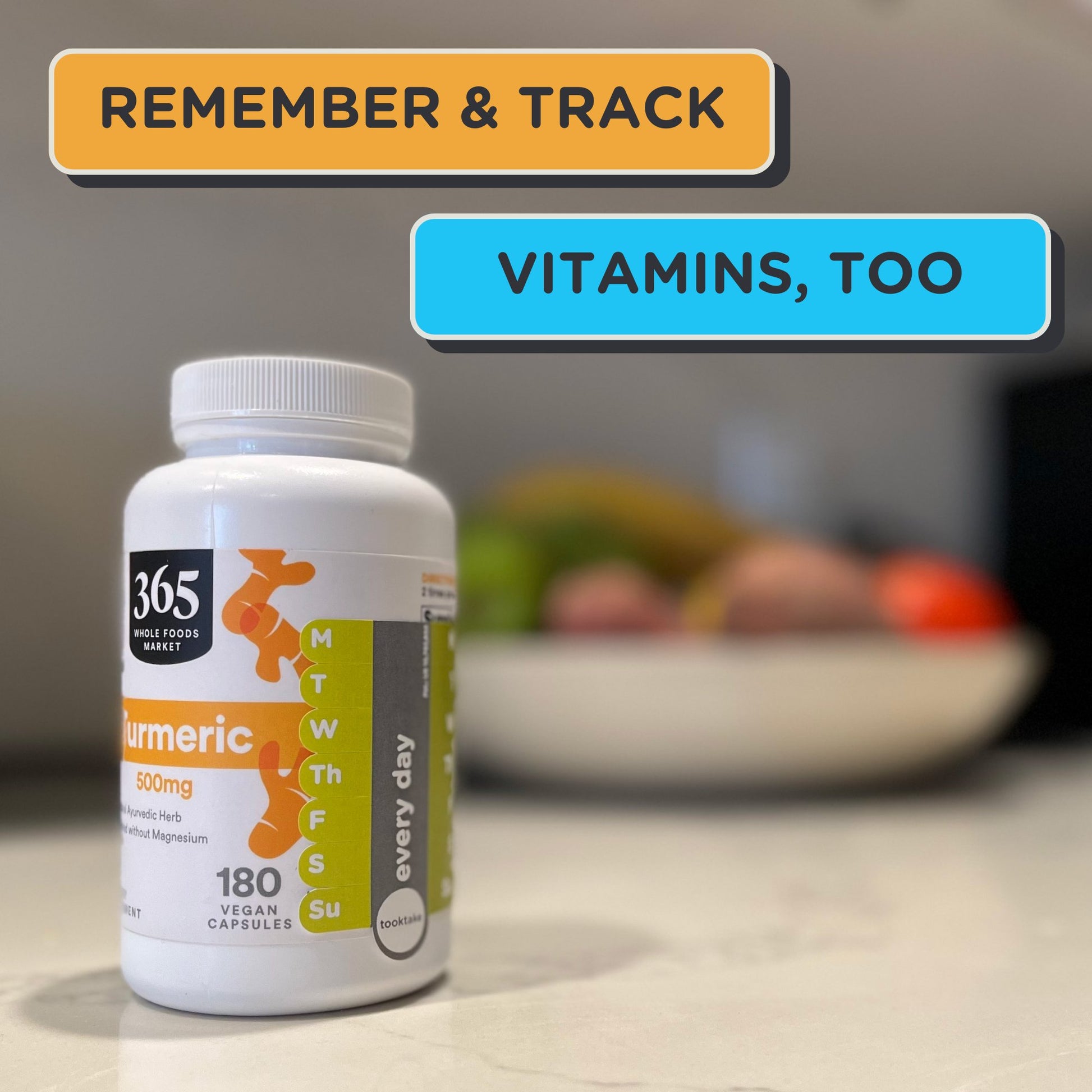 Tooktake as reminder for vitamins from AskSAMIE