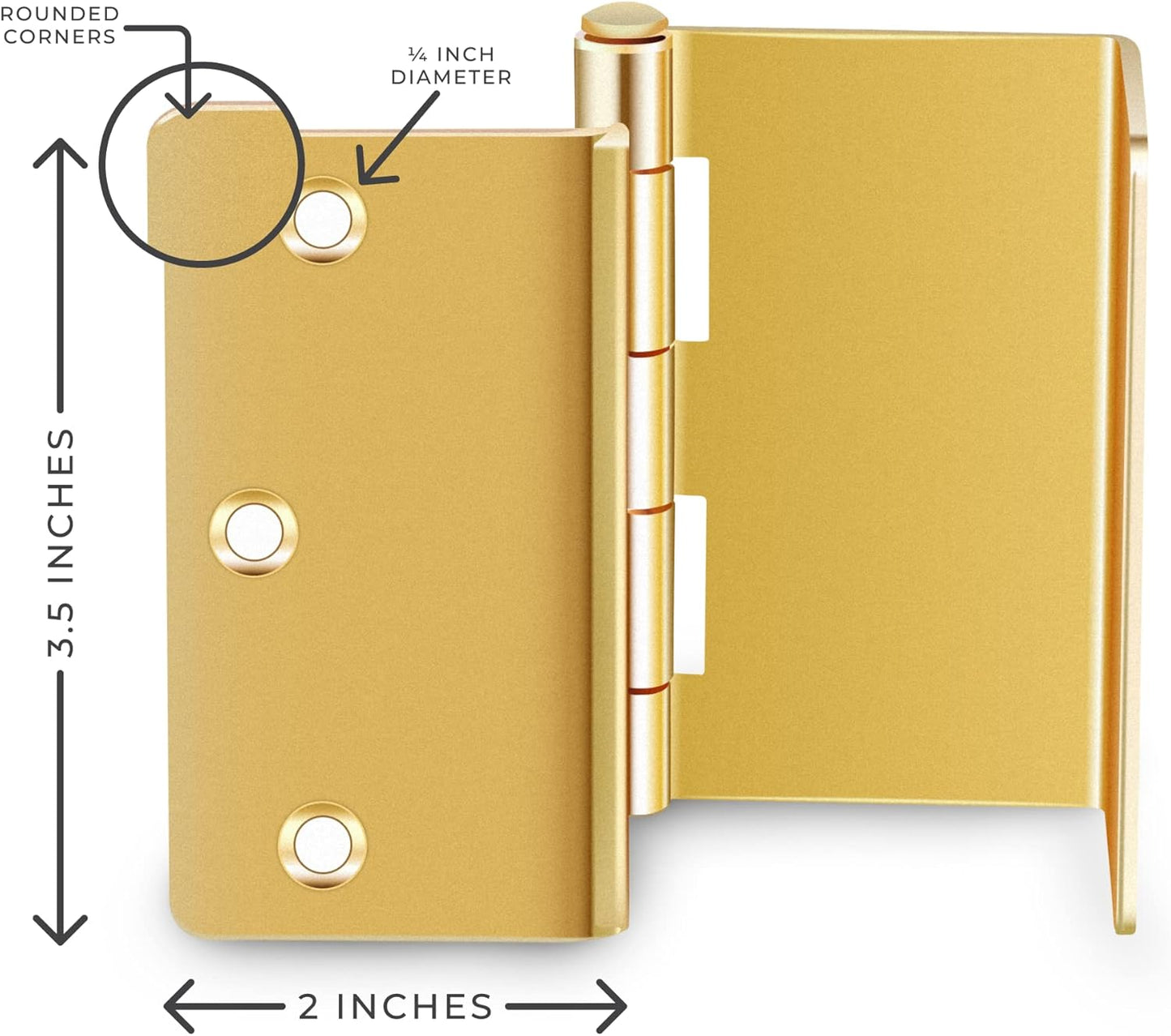 Offset Door Hinge - 90º Corner Angles