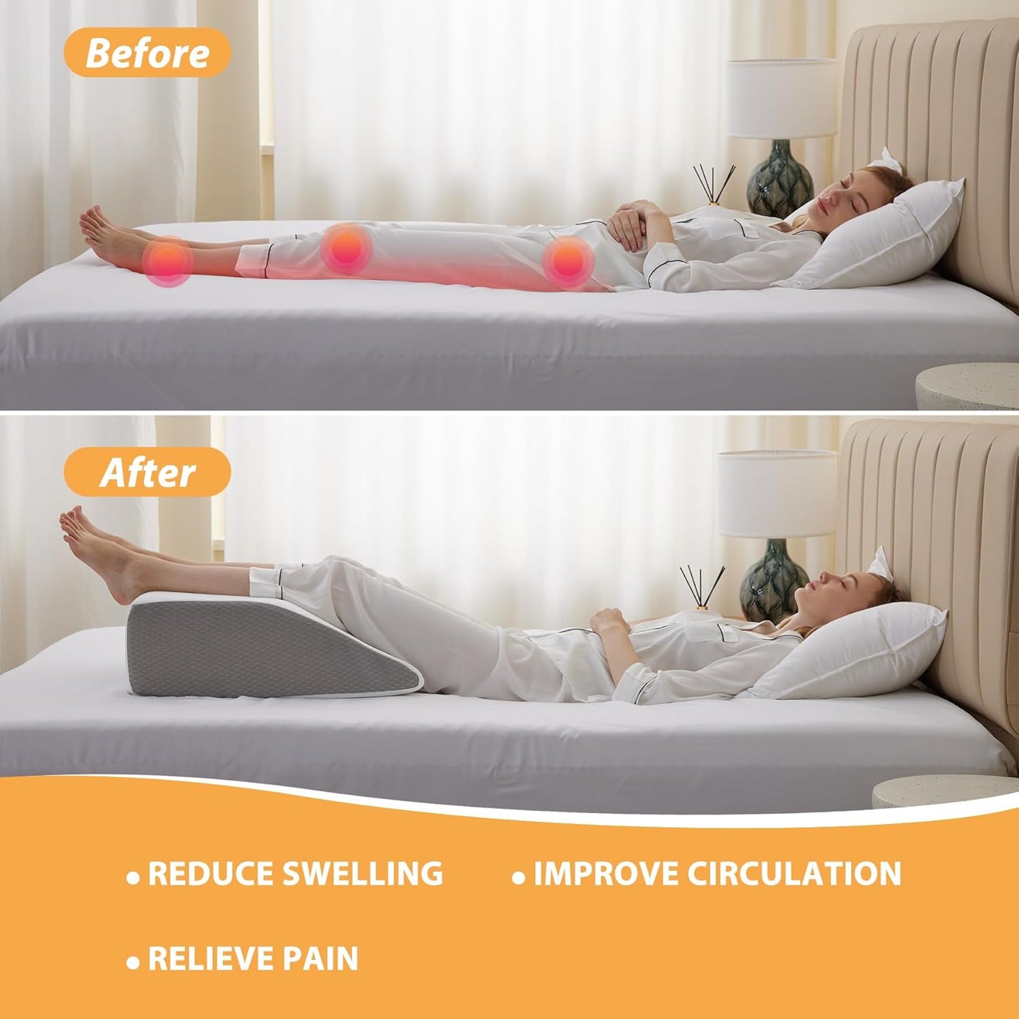 Bed Wedge to Elevate Legs