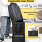 Removable inner drawstring bag keeps dirty clothes separate from clean folded laundry in the backpack.