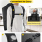 Padded shoulder straps and chest buckle keep the laundry load centered on the back, with side handles for carrying as a tote.