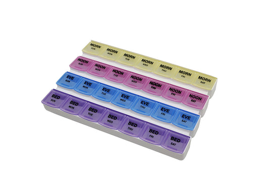 Weekly AM/PM Push Button Pill Planner