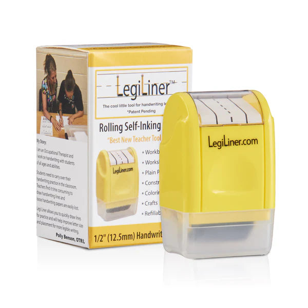 LegiLiner Self-Inking Teacher Stamp-1/2-inch Dashed Handwriting Line