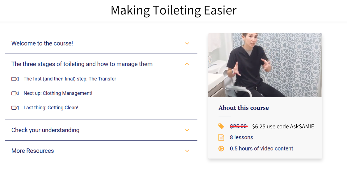 Video Training: Making Toileting Easier