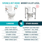 Toilet Safety Rails with Adjustable Height – No-Leg Design for Seniors