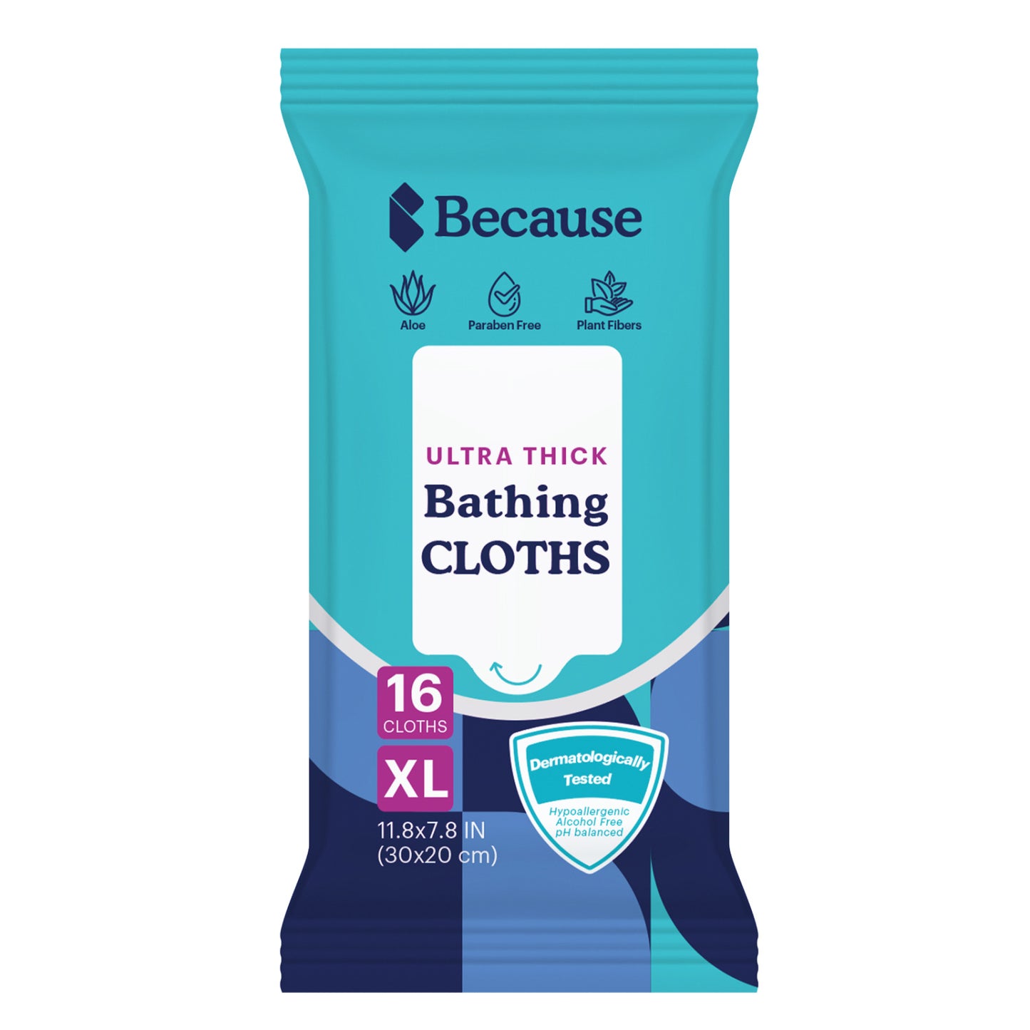 Because Ultra Thick Bathing Cloths | Bath Wipes