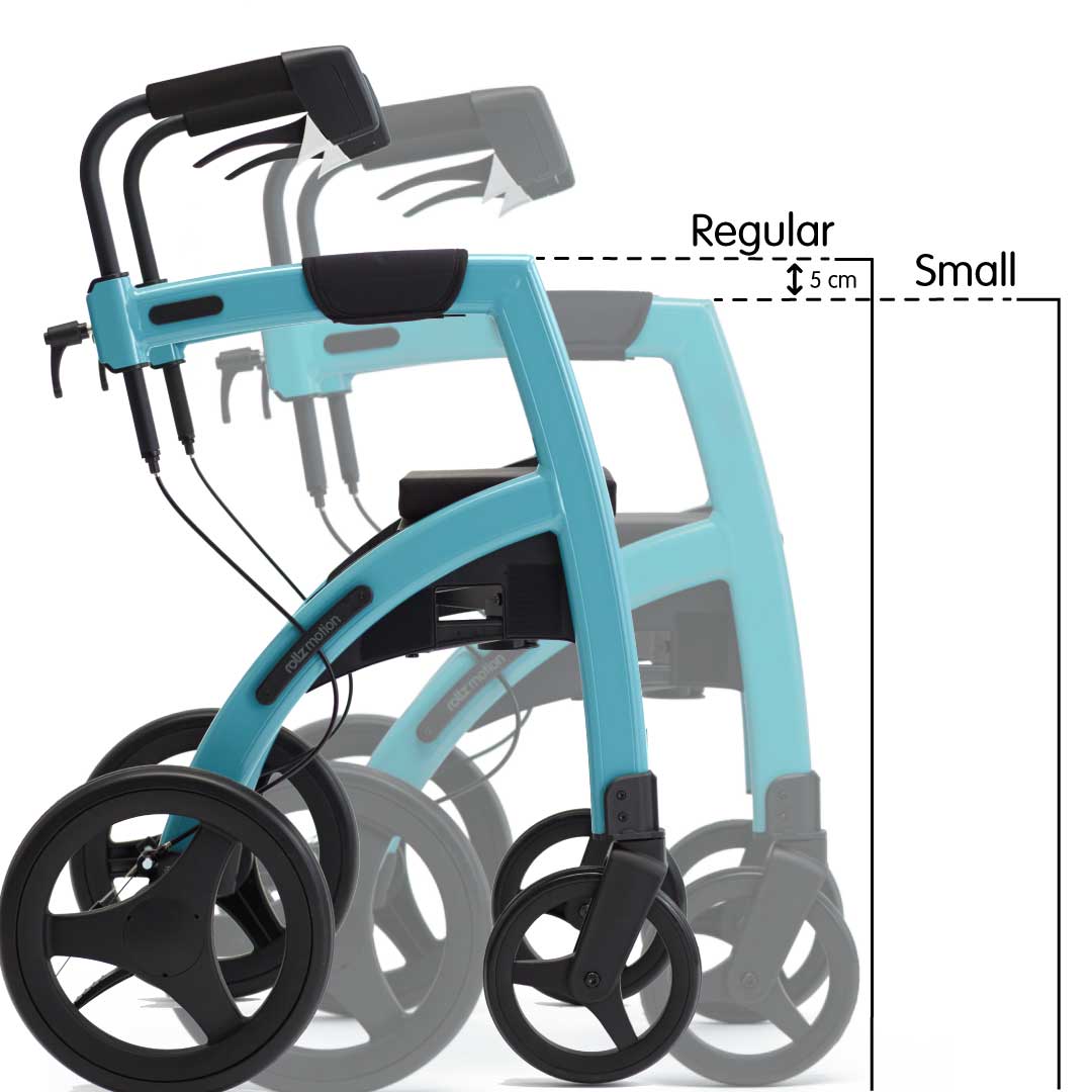Rollz Motion Blue regular and small height comparison