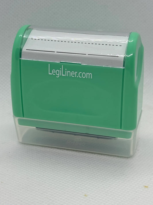 LegiLiner "Spaces" Self-Inking Teacher Stamp-1-inch Dashed Spaced Handwriting Lines Roller Stamp