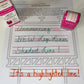 LegiLiner Self-Inking Teacher Stamp-3/4-inch Pink Shaded Handwriting Lines Roller Stamp
