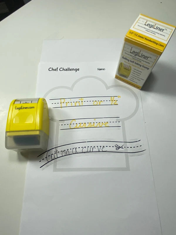 LegiLiner Self-Inking Teacher Stamp-1/2-inch Dashed Handwriting Line