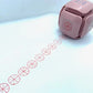 LegiLiner LegiCube Self-Inking Teacher Stamp - Math and Handwriting Lines Multi-Roller Stamp stamping red circle pie eights in white sheet from AskSAMIE
