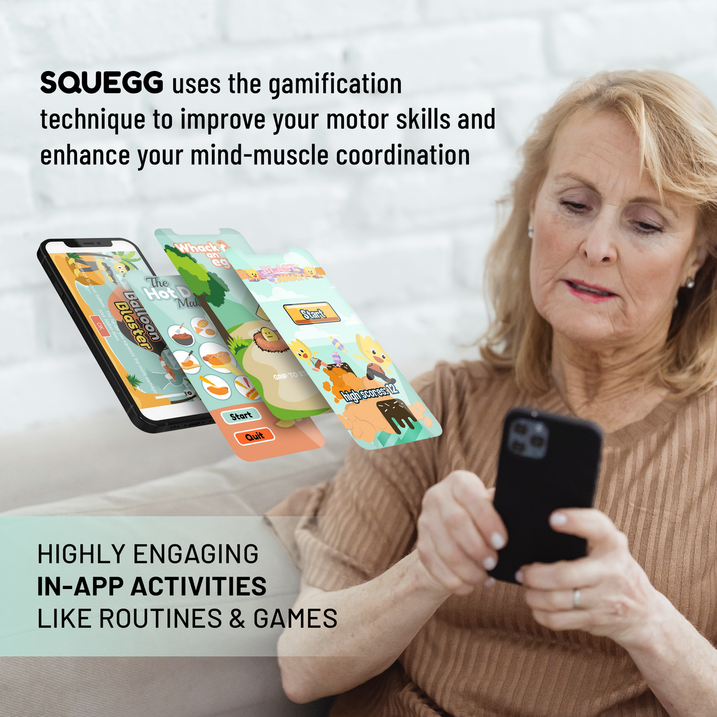 woman using squegg