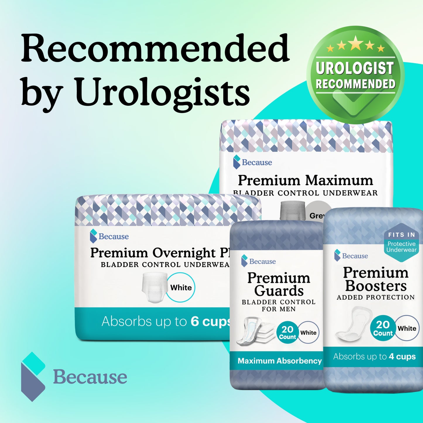 Premium Overnight Plus Underwear for Women recommended by Urologist from AskSAMIE