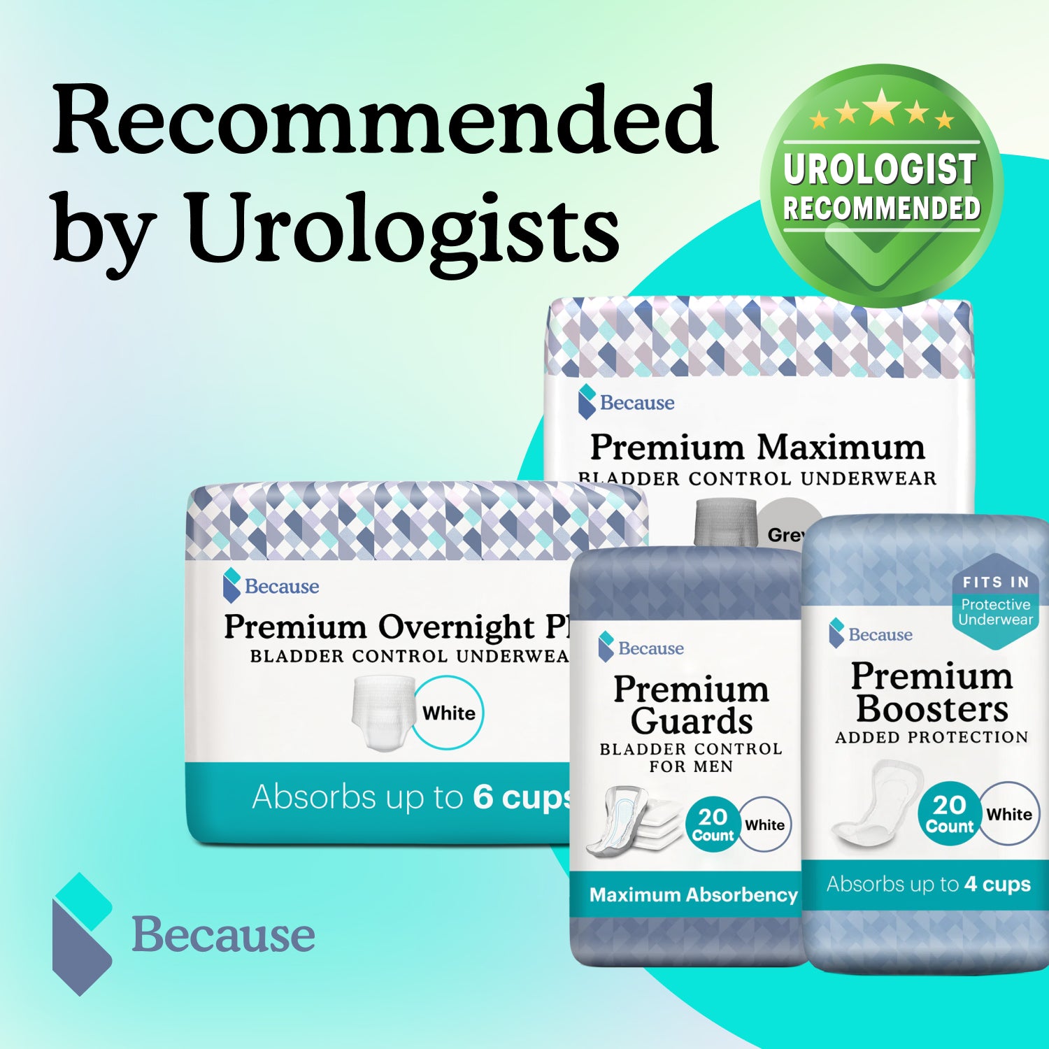 Premium Overnight Plus Underwear for Women recommended by Urologist from AskSAMIE
