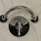 crescent grab bar in shower chrome