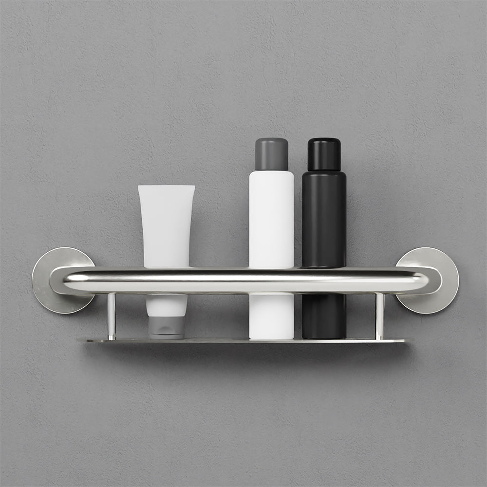 shampoo shelf grab bar in shower