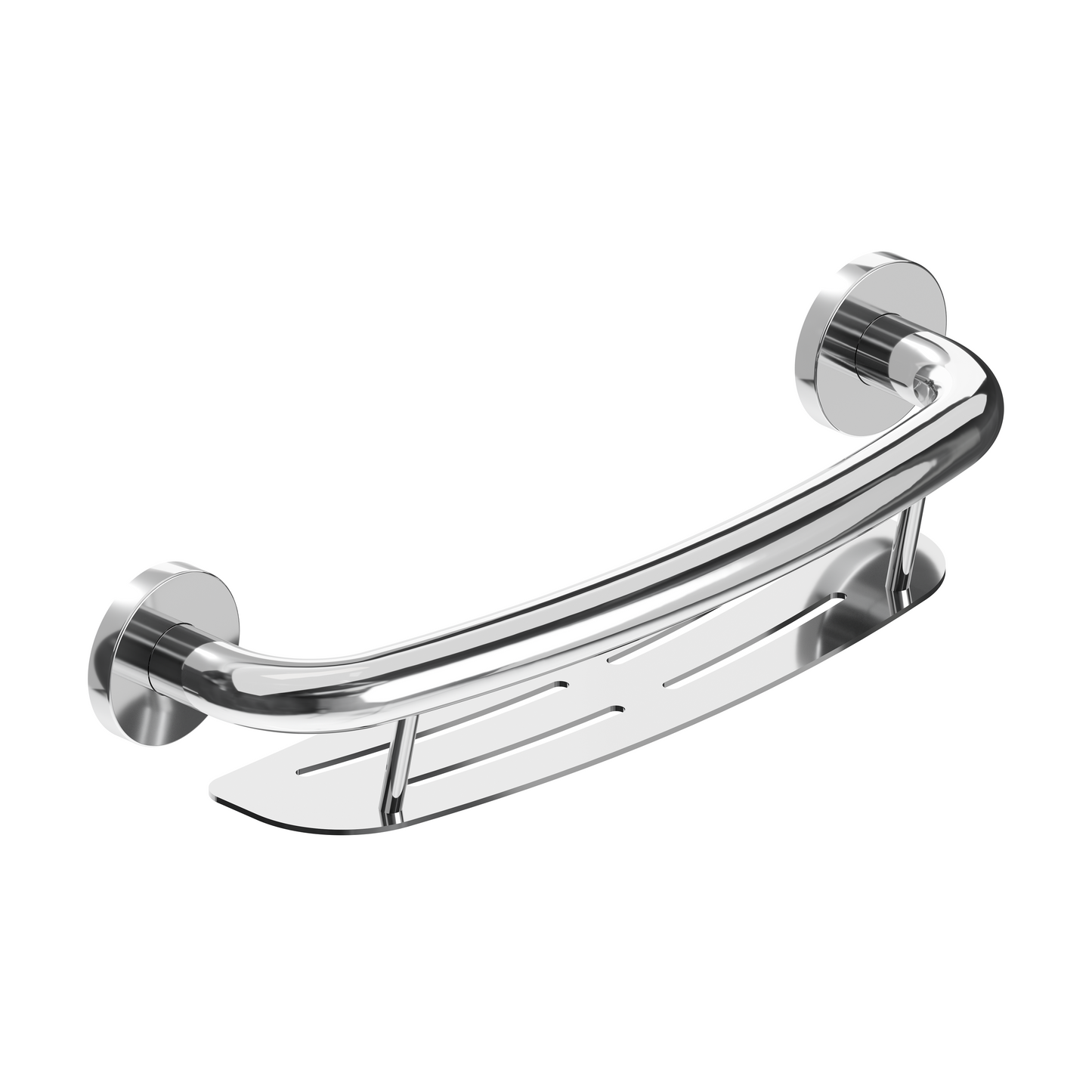 shampoo shelf grab bar chrome