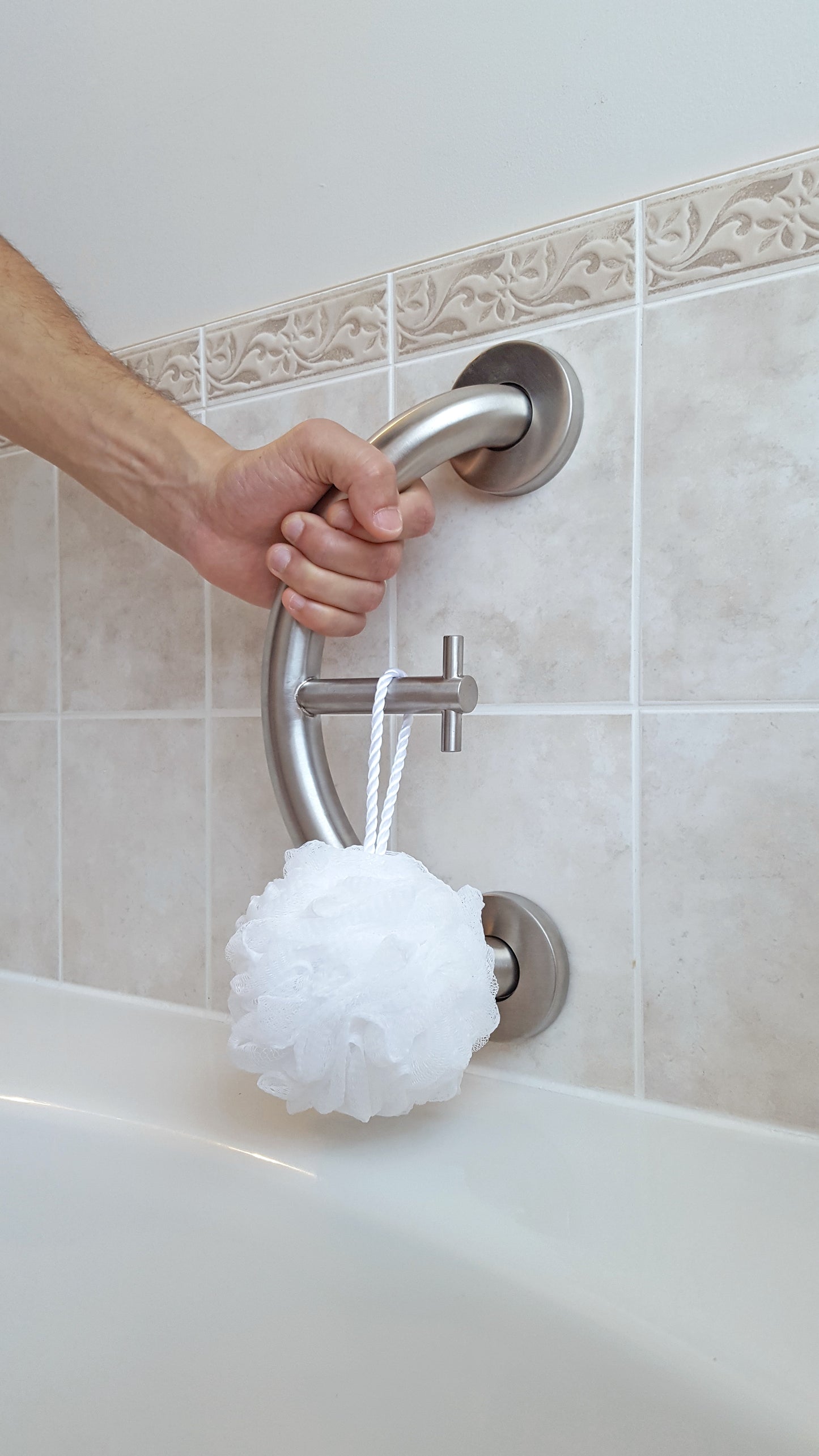 Towel and Robe Hook on wall in shower