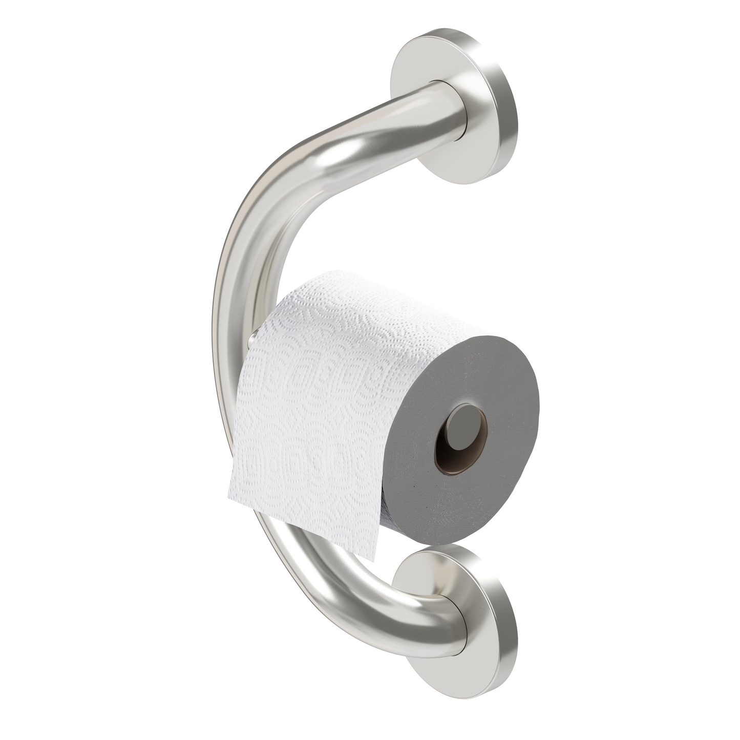 Toilet Paper Holder Grab Bar brushed nickel