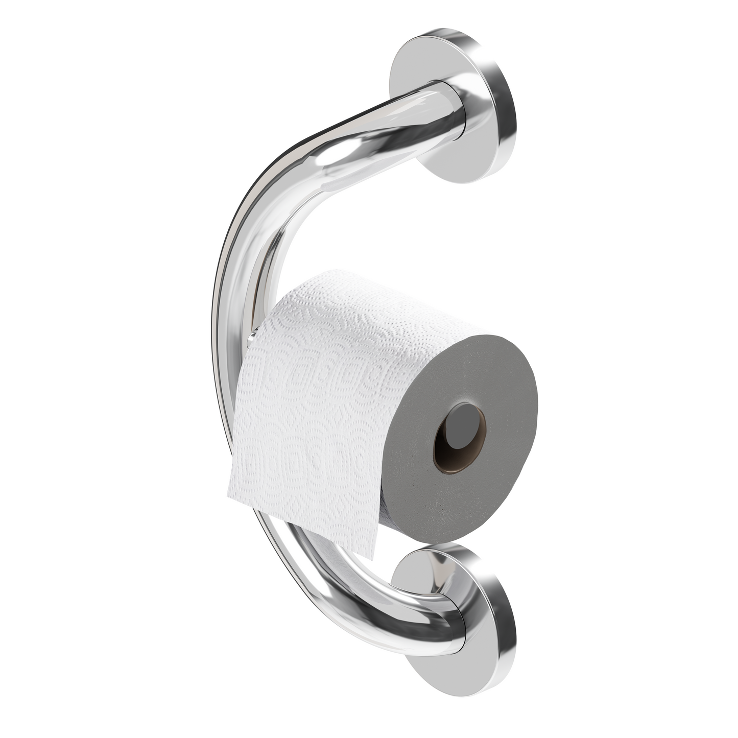 Toilet Paper Holder Grab Bar chrome