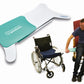 Man using a Buckingham Glideboard  board with a wheelchair and another chair from AskSAMIE