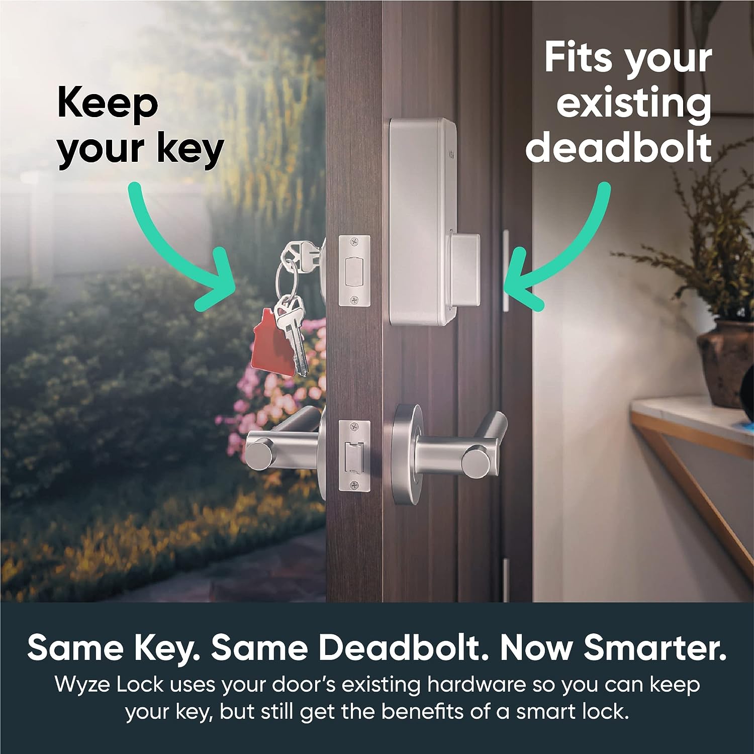 Keep the same key and fit over the exiting deadbolt. Wyze smart lock solutions for aging in place | AskSAMIE