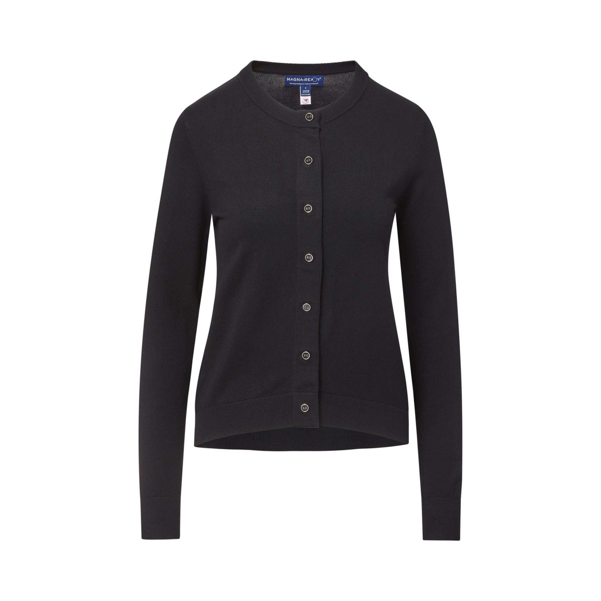Adaptive Cardigan for Women in Black | Magnetic Buttons | Parkinson's & Arthritis MagnaReady - AskSAMIE: Answers for Accessibility