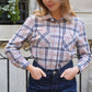 Adaptive Flannel Shirt for Women | Magnetic Buttons | Parkinson's & Arthritis MagnaReady - AskSAMIE: Answers for Accessibility