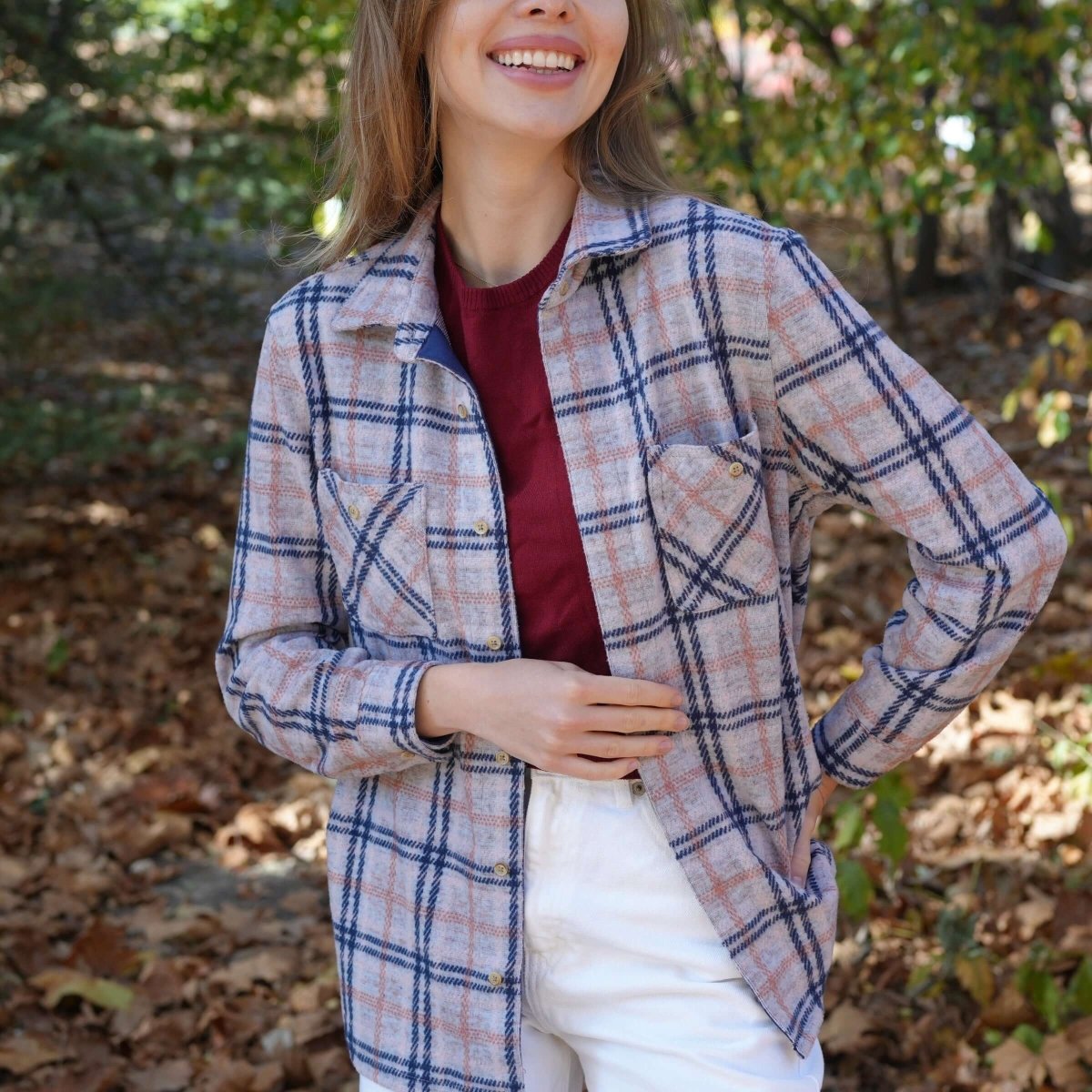 Adaptive Flannel Shirt for Women | Magnetic Buttons | Parkinson's & Arthritis MagnaReady - AskSAMIE: Answers for Accessibility