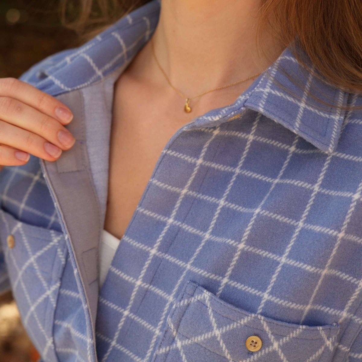 Adaptive Flannel Shirt for Women | Magnetic Buttons | Parkinson's & Arthritis MagnaReady - AskSAMIE: Answers for Accessibility