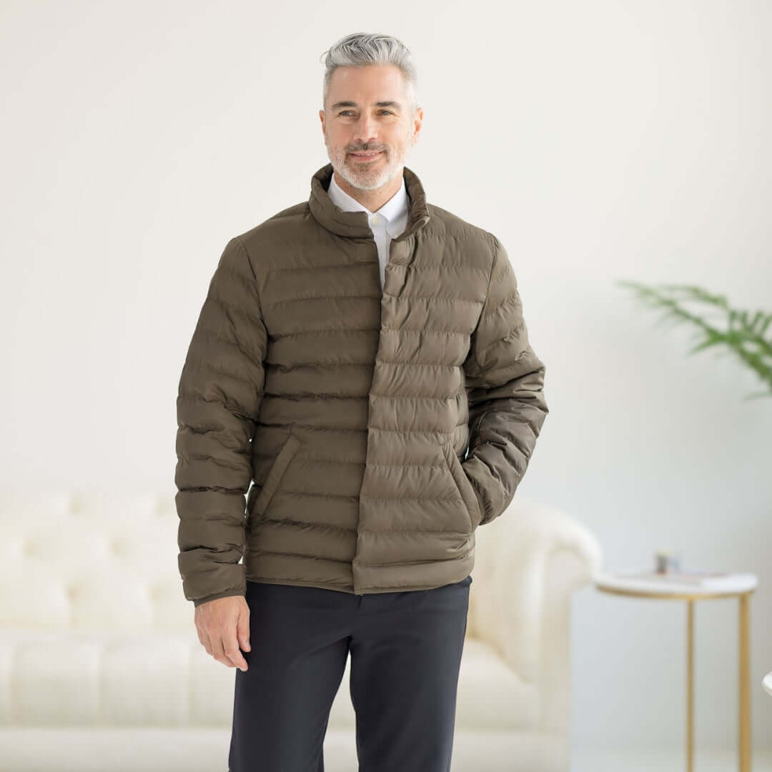Adaptive Puffer Jacket for Men | Magnetic Closure | Parkinson's & Arthritis MagnaReady - AskSAMIE: Answers for Accessibility