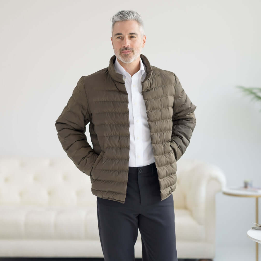 Adaptive Puffer Jacket for Men | Magnetic Closure | Parkinson's & Arthritis MagnaReady - AskSAMIE: Answers for Accessibility