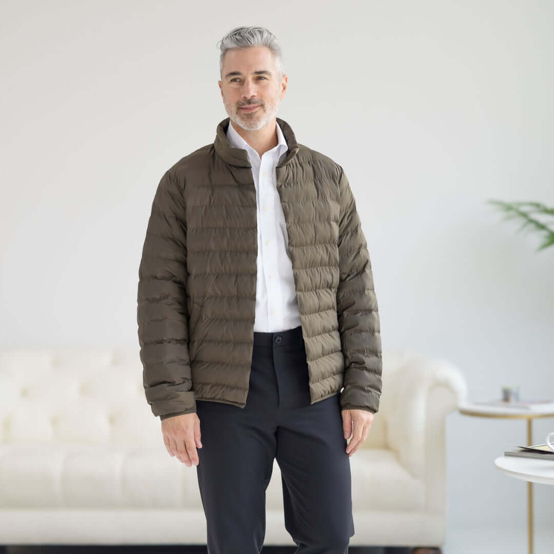 Adaptive Puffer Jacket for Men | Magnetic Closure | Parkinson's & Arthritis MagnaReady - AskSAMIE: Answers for Accessibility