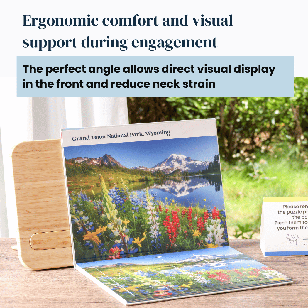 Adjustable Bamboo Stand | Display Stand and Ergonomic Tool Aegeliss - AskSAMIE: Answers for Accessibility