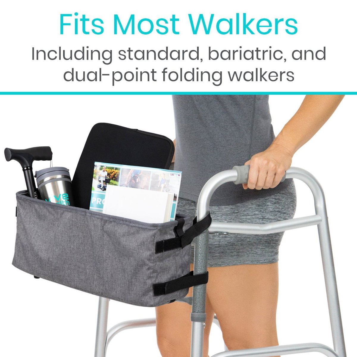 Adjustable Walker Basket Vive Health - AskSAMIE: Answers for Accessibility