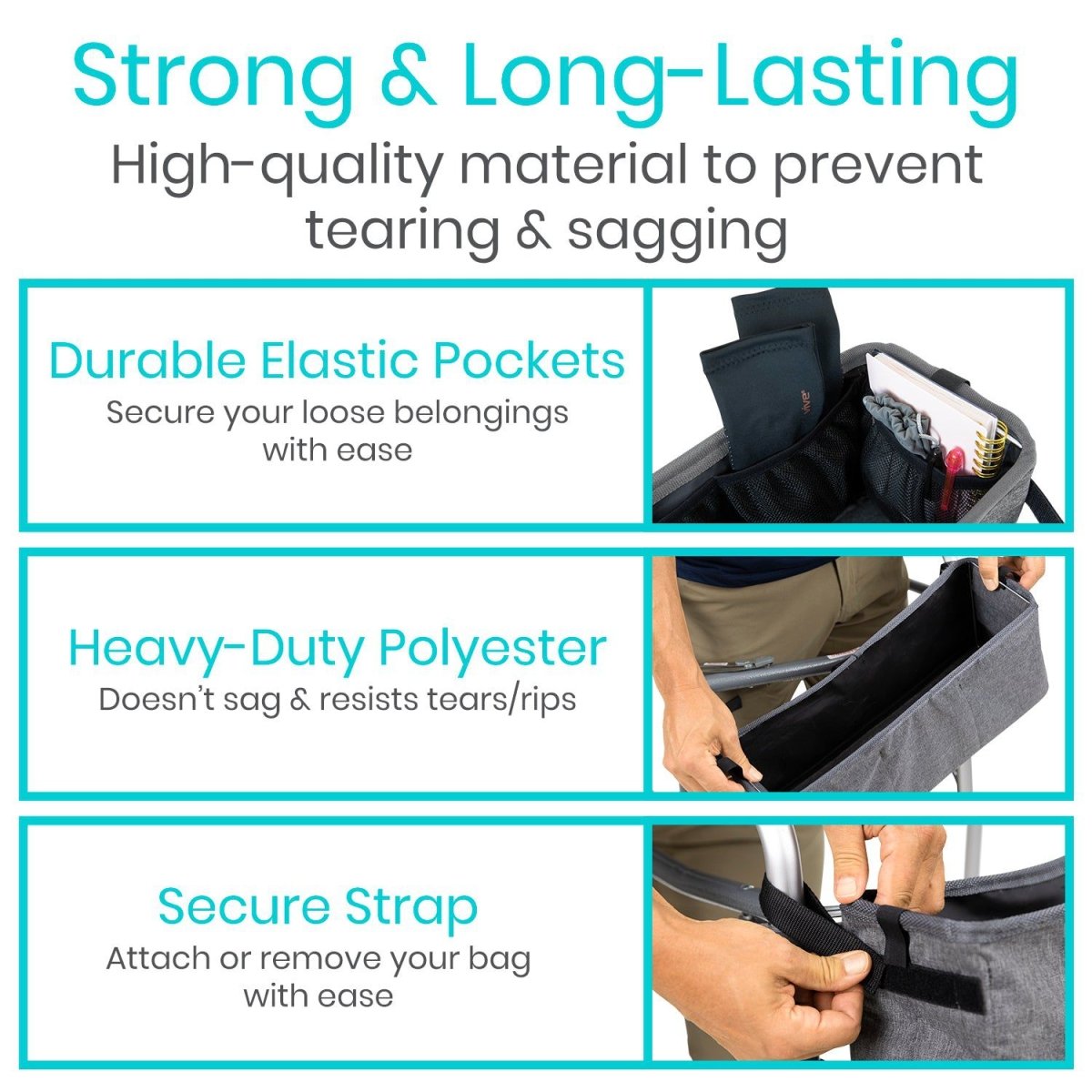 Adjustable Walker Basket Vive Health - AskSAMIE: Answers for Accessibility