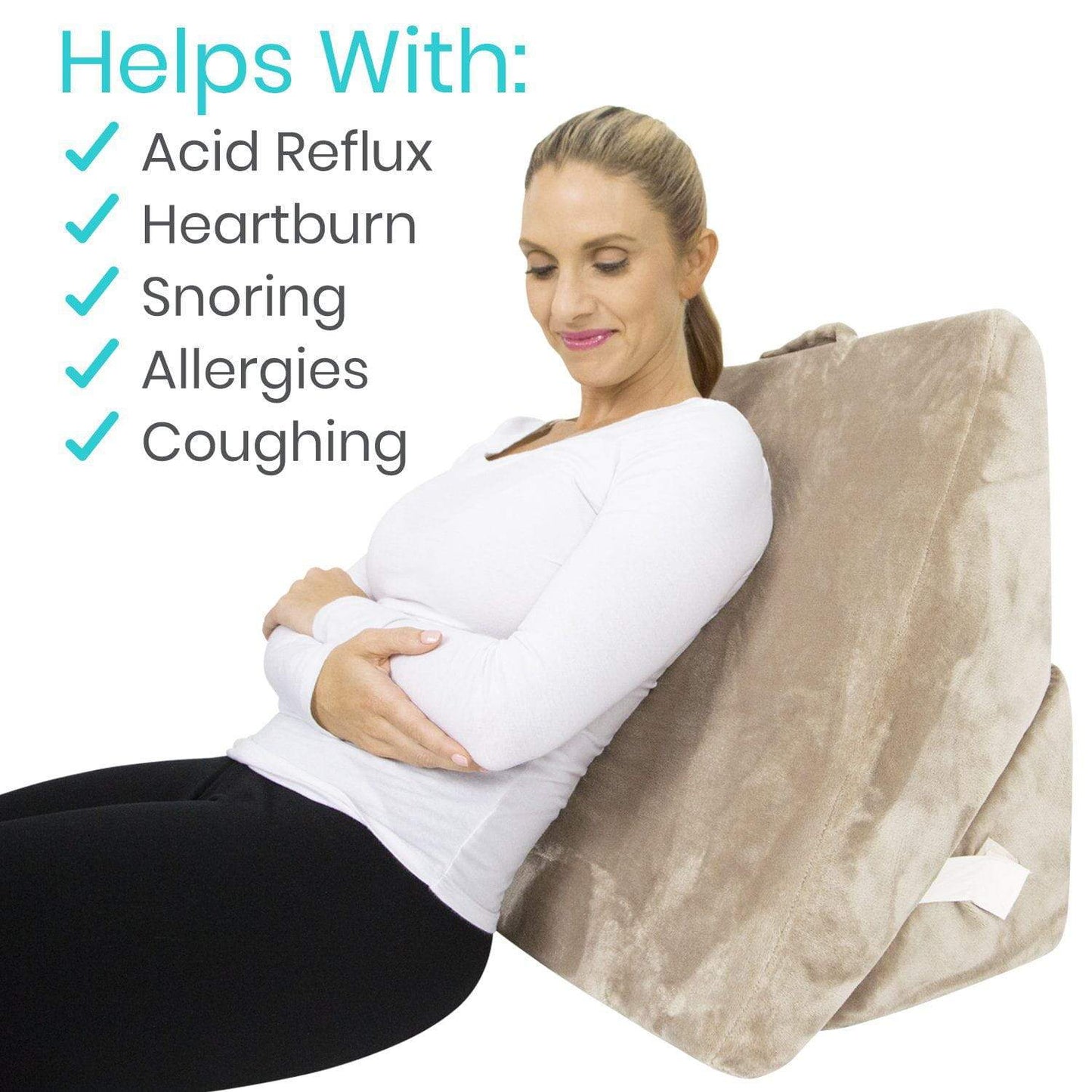 4 in 1 Bed Wedge for Better Breathing and Elevation list of benefits from AskSAMIE