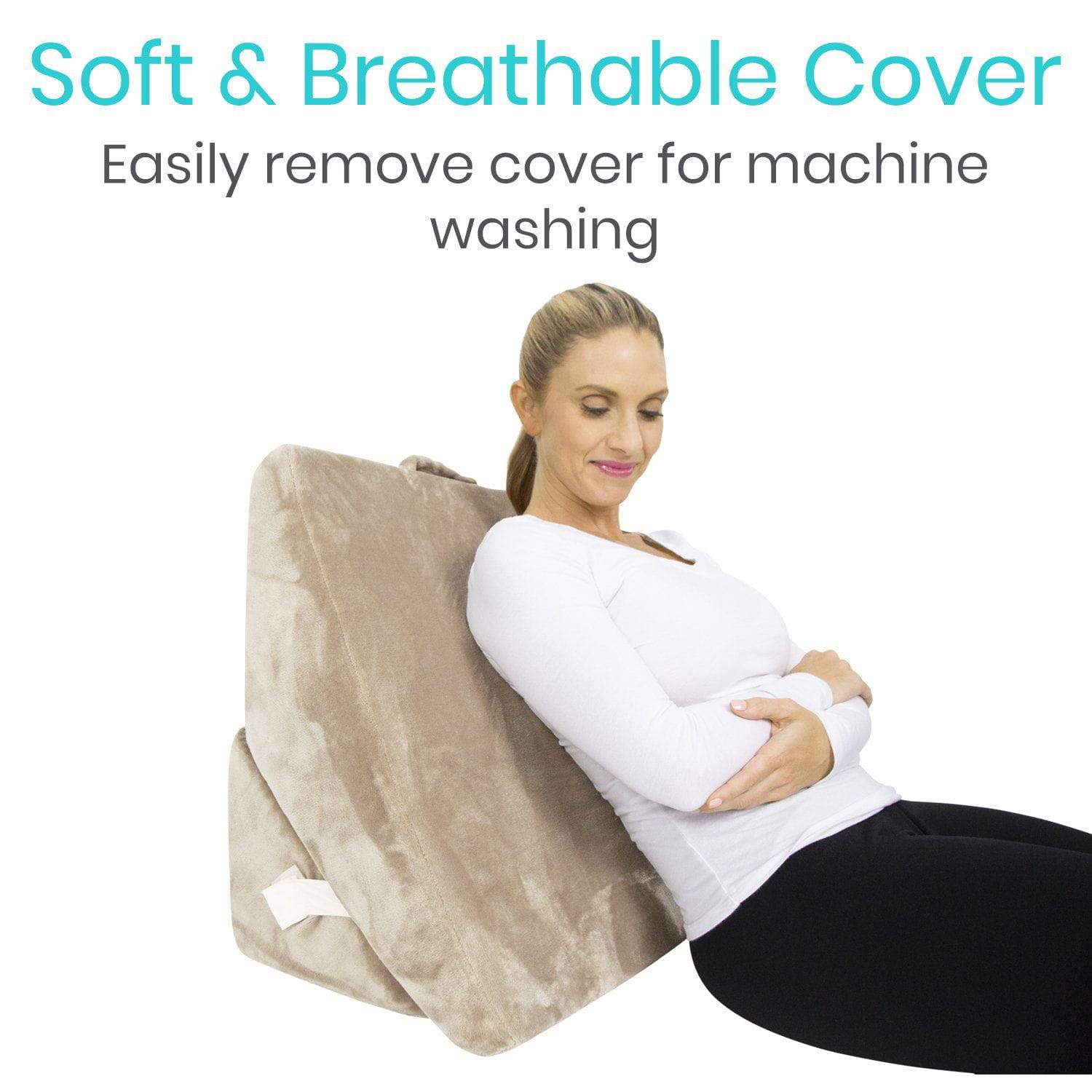 4 in 1 Bed Wedge for Better Breathing and Elevation used as back support, can be machine washed from AskSAMIE