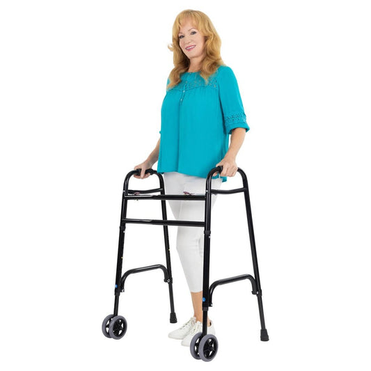 Bariatric Folding Front Wheeled Walker Vive Health - AskSAMIE: Answers for Accessibility