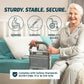 Bed Assist Rail with Motion-Sensor Night Light – Safety Rail for Seniors