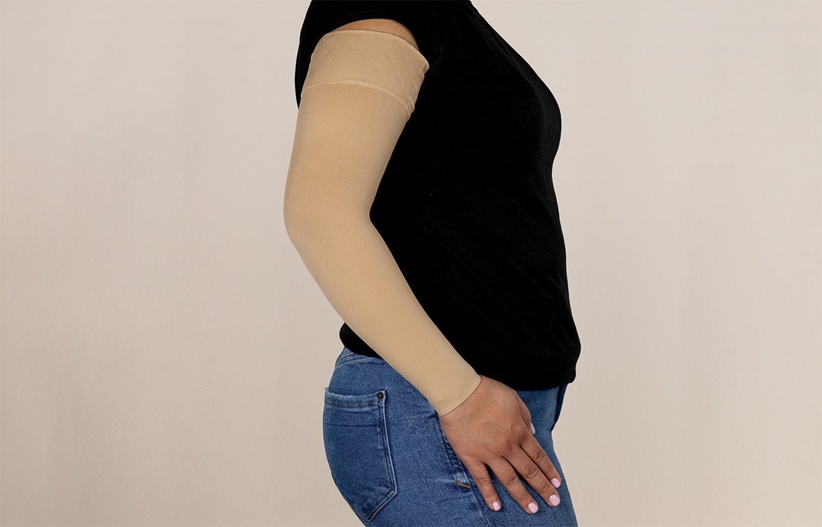 Beige Gradient Compression Arm Sleeve LympheDIVAs - AskSAMIE: Answers for Accessibility