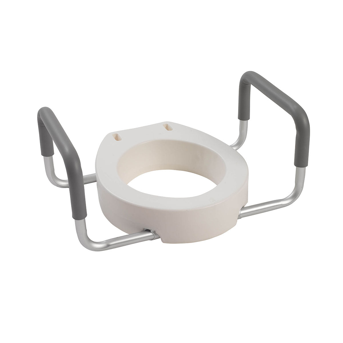 Bolted Toilet Seat Riser with Arms - Round Fabrication Enterprises Inc - AskSAMIE: Answers for Accessibility