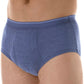 3 pk men's reusable incontinence briefs pictured on person. washable underwear for heavy incontinence from AskSAMIE