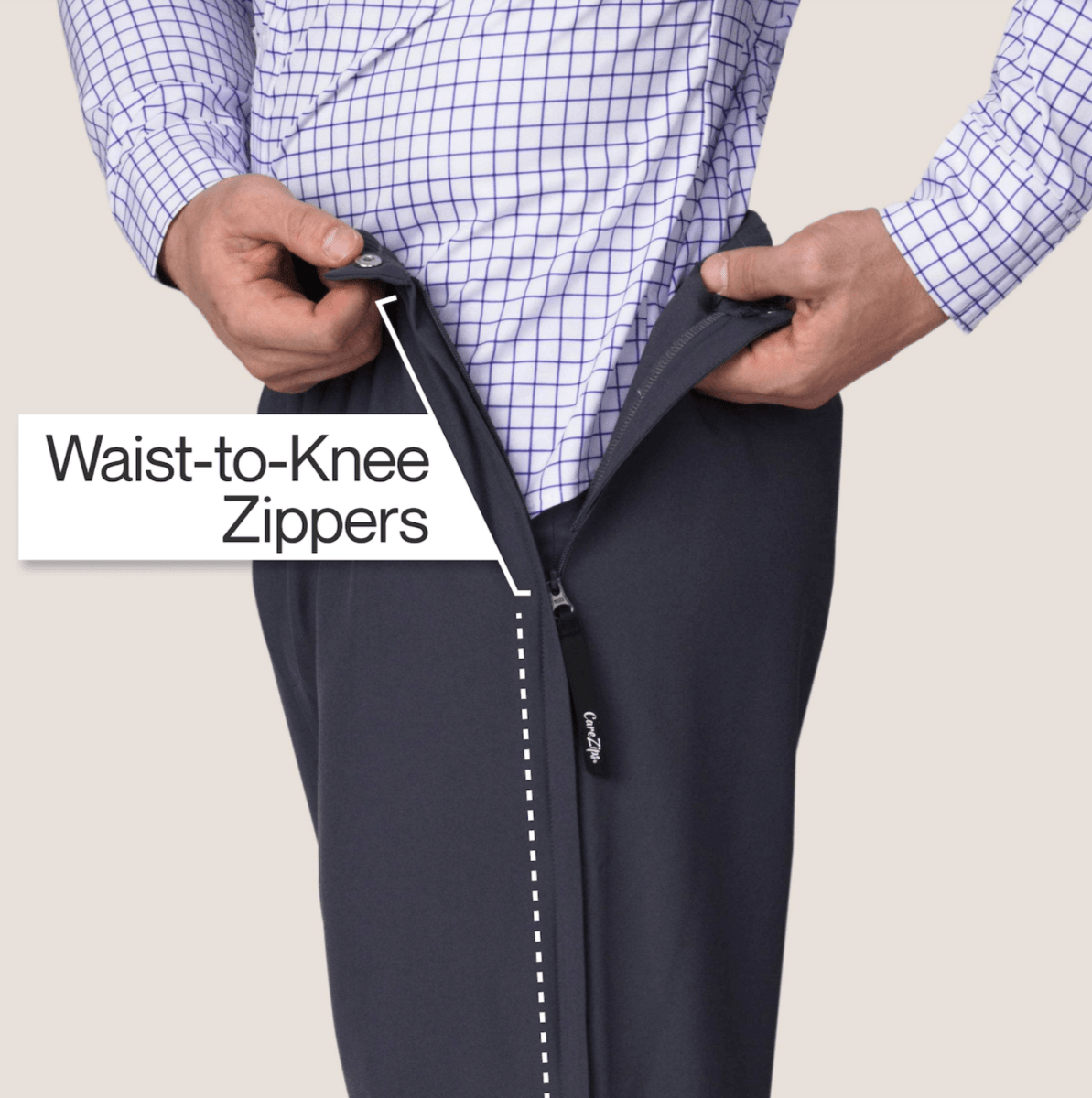 CareZips® Men's Adaptive Pants Joe & Bella - AskSAMIE: Answers for Accessibility